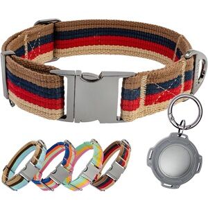 Dog collar with air tag holder